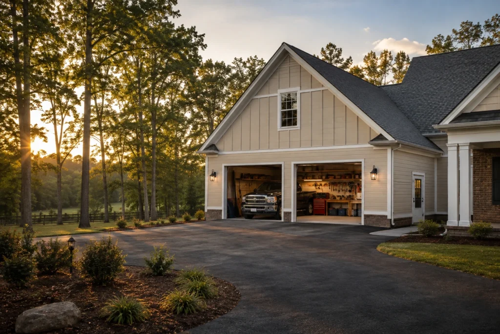 garage sunset